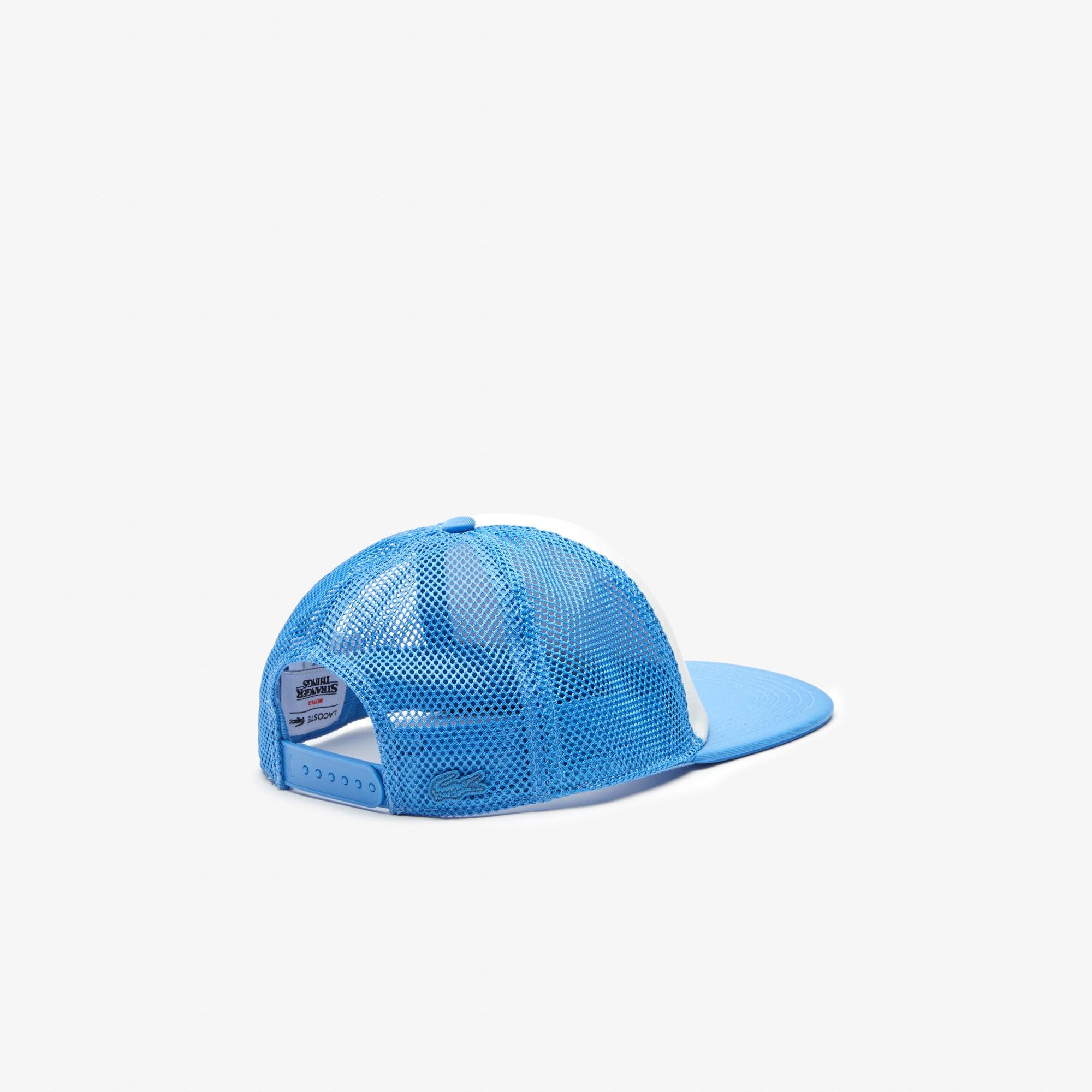 Lacoste x Netflix Erkek Baskılı Mavi Şapka