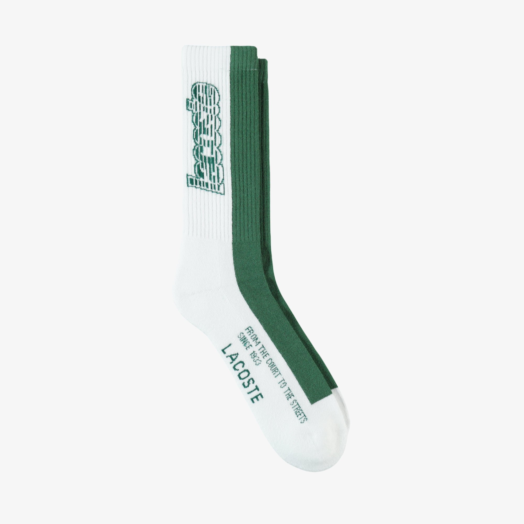 Lacoste Unisex Uzun Baskılı Yeşil Çorap. 1