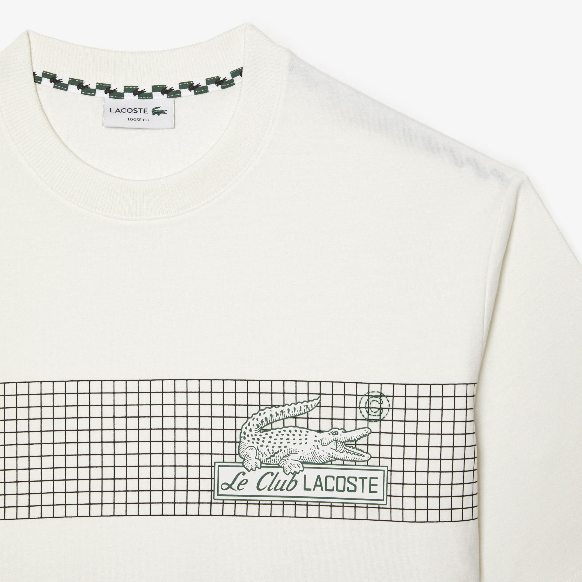 Lacoste pánske tričko s tenisovou potlačou Loose Fit