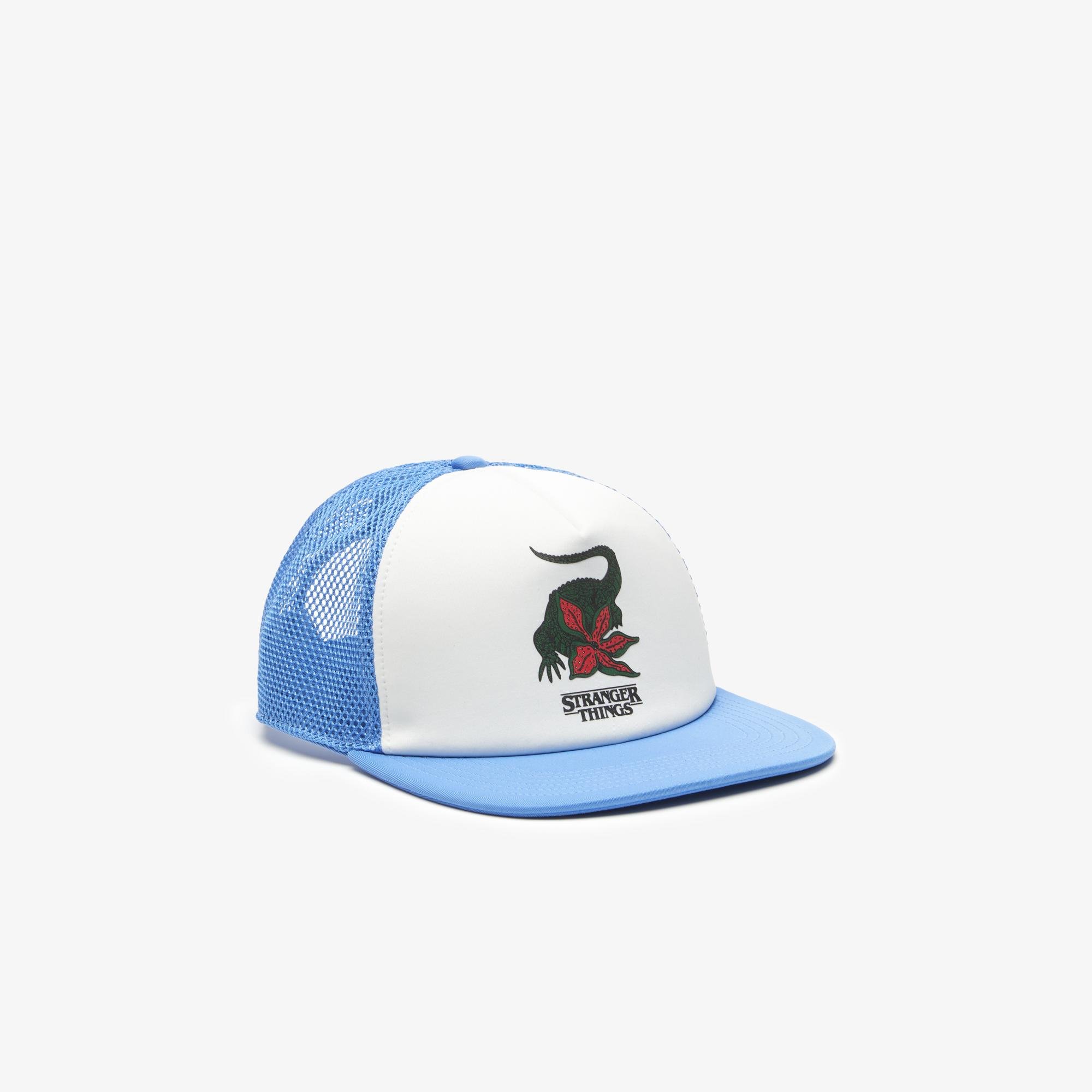 Lacoste x Netflix Erkek Baskılı Mavi Şapka. 1