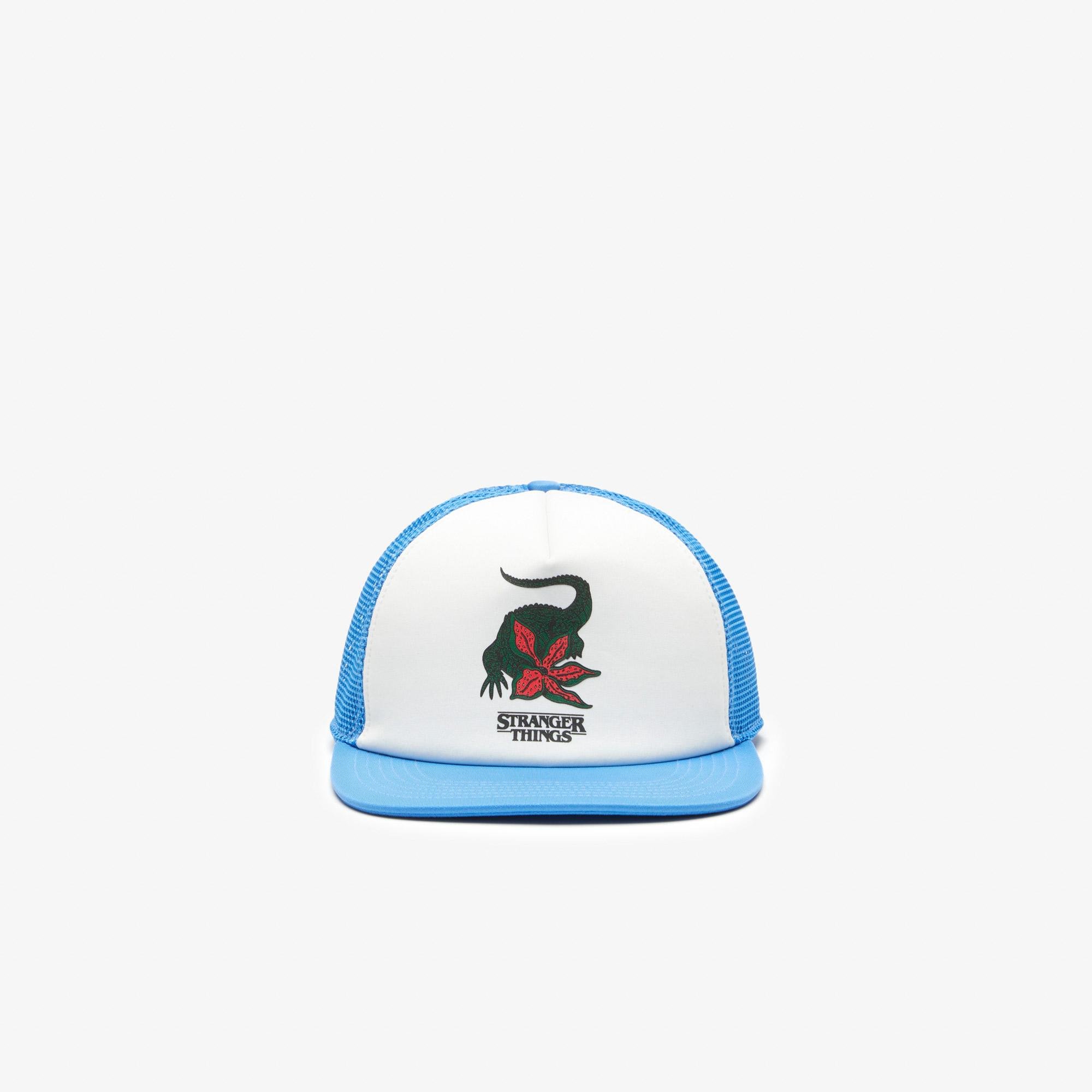 Lacoste x Netflix Erkek Baskılı Mavi Şapka. 2