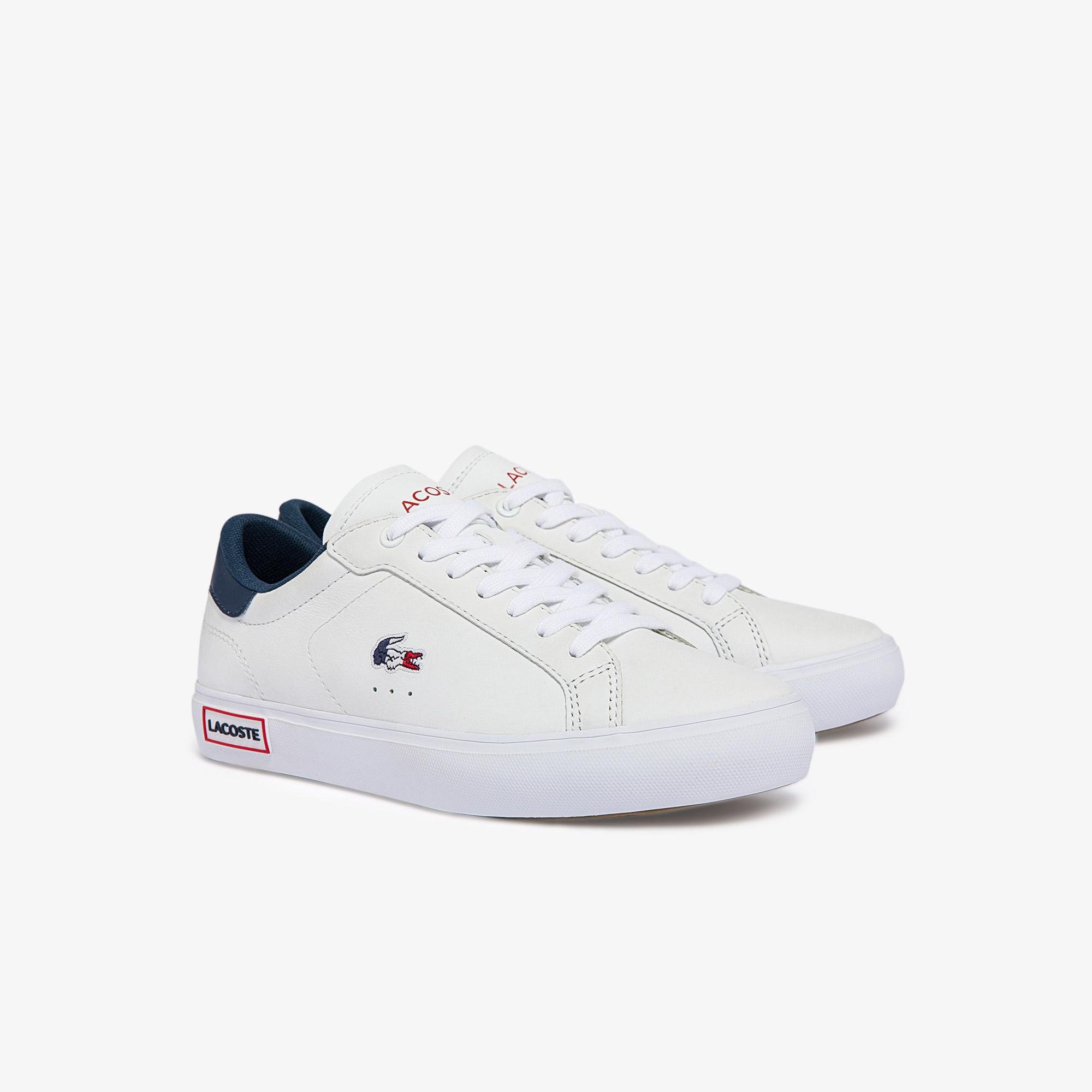 Lacoste Women's tri-color Powercourt leather trainers
