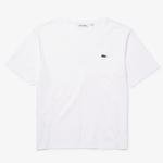 Lacoste Women’s V-neck Loose Fit Cotton T-shirt