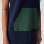 Lacoste Kadın Regular Fit Kolsuz Kapüşonlu Renk Bloklu Lacivert Elbise