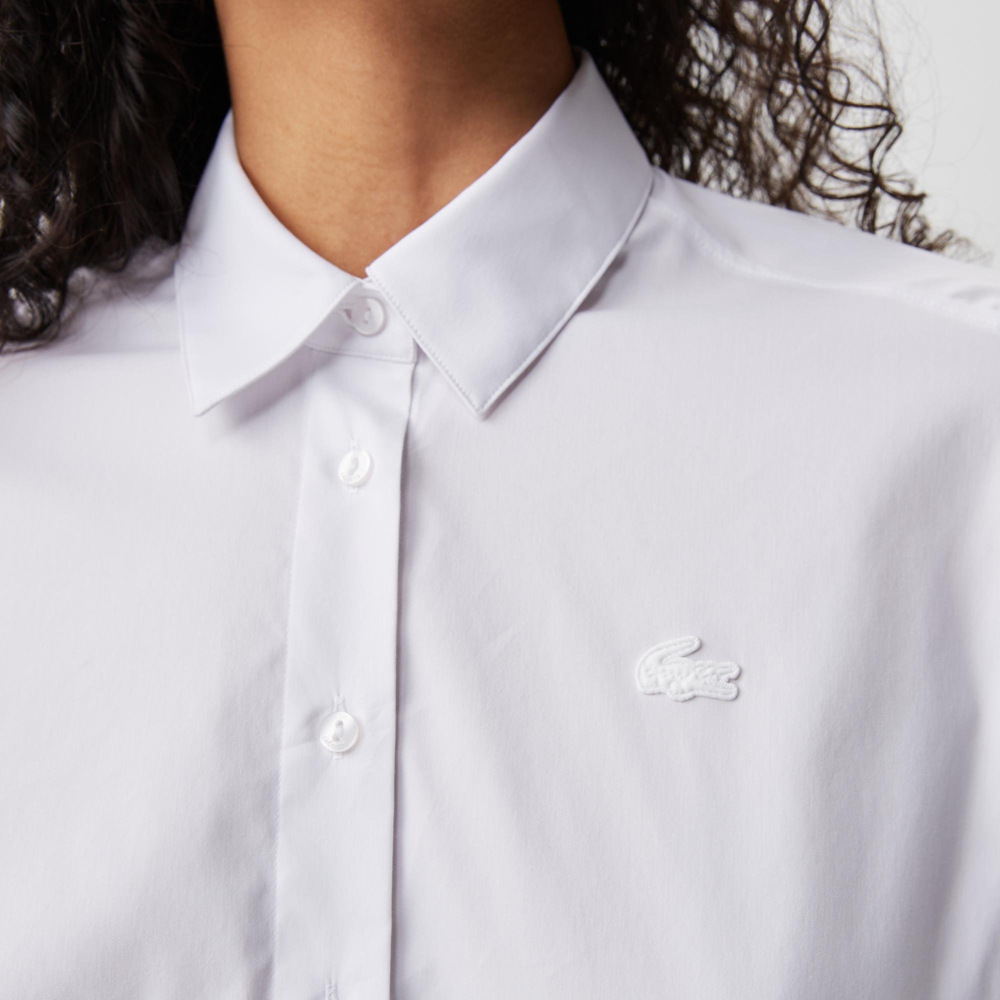 Lacoste Kadın Regular Fit Beyaz Gömlek. 6