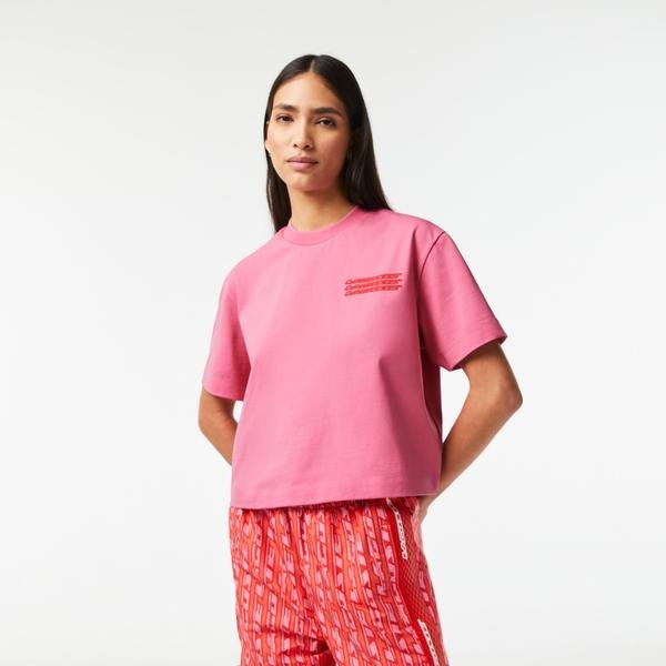 Lacoste Women's Oversized Cotton Jersey T-Shirt