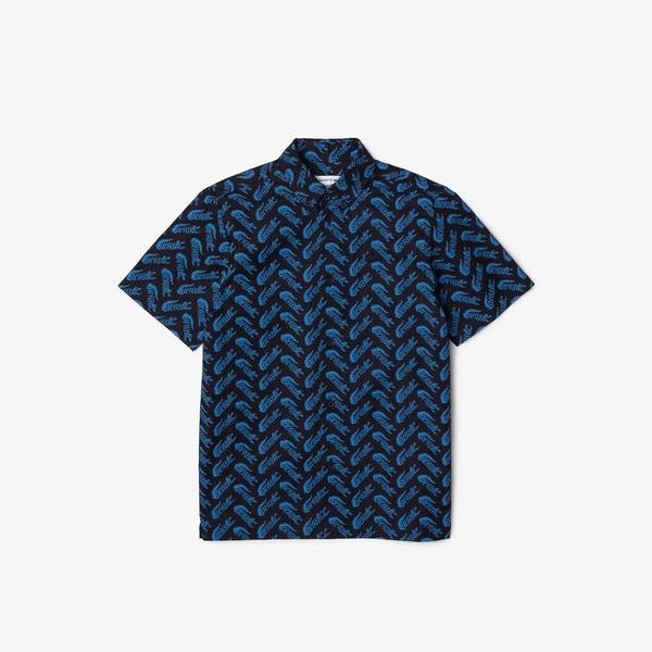 Lacoste Boys’  Short Sleeve Cotton Voile Shirt
