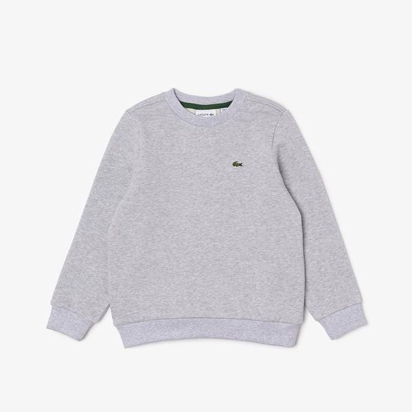 Lacoste Kids’  Organic Cotton Flannel Sweatshirt