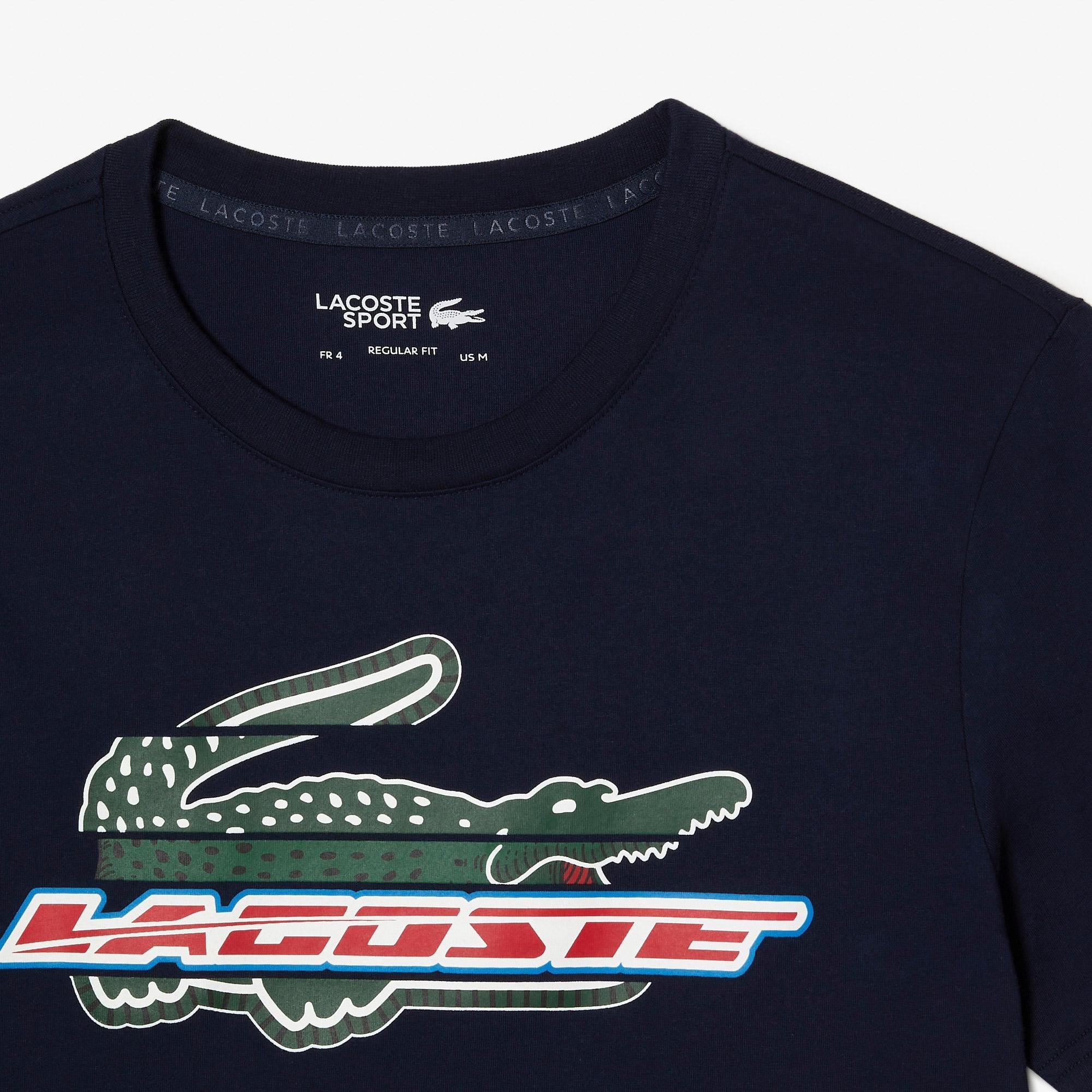 Lacoste męski T-shirt z bawełny organicznej Sport Regular Fit