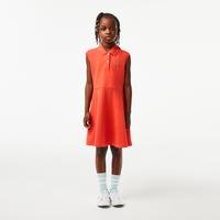 Lacoste dziewczęca sukienka polo typu fit and flare z elastycznej piki02K