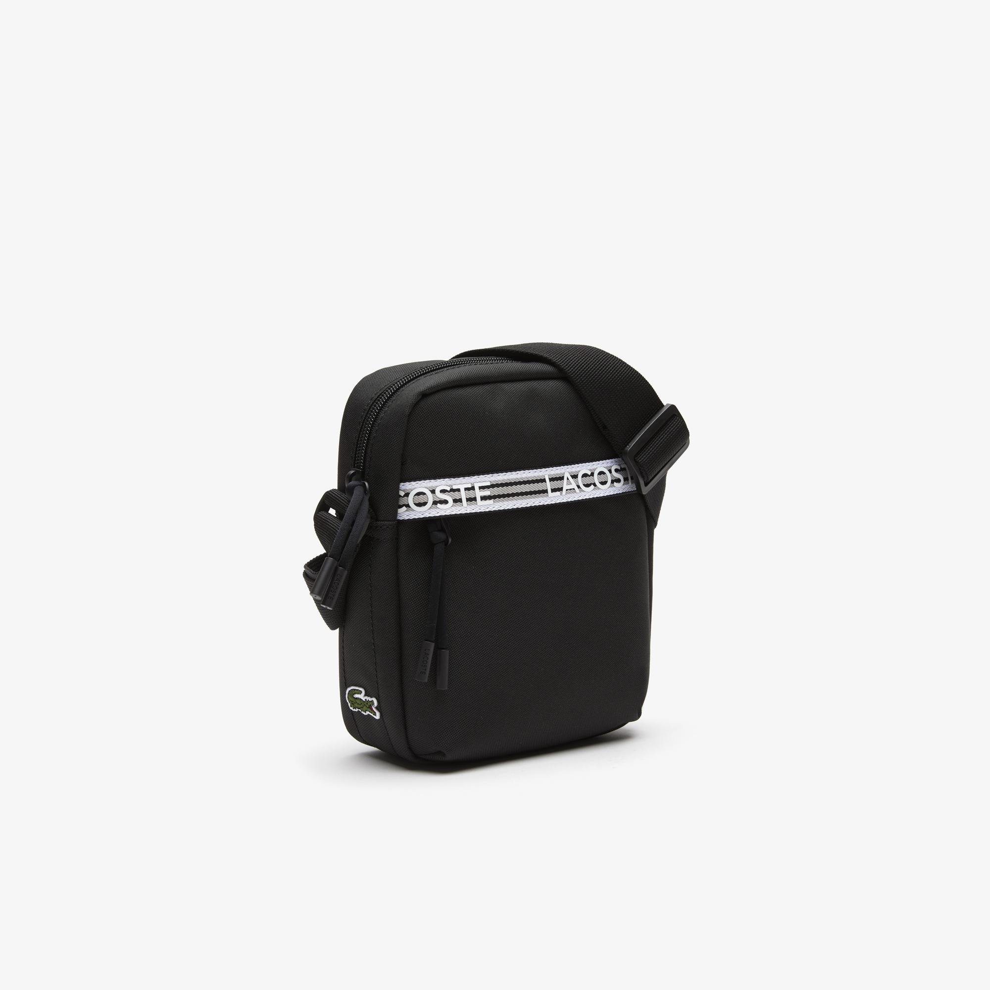 Lacoste Men’s  Neocroc Recycled Fiber Vertical Messenger Bag