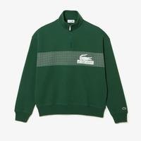 Lacoste Men’s  Zip Neck Loose Fit Organic Cotton Sweatshirt132