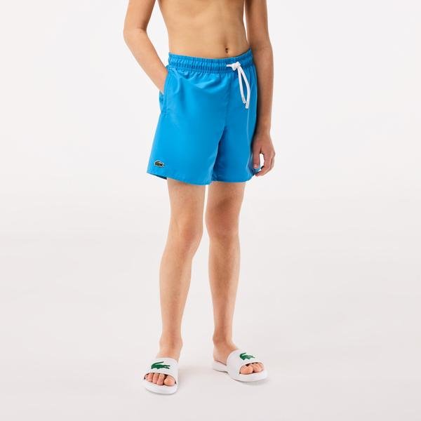 Lacoste Boys' Quick-Dry Solid Swim Shorts