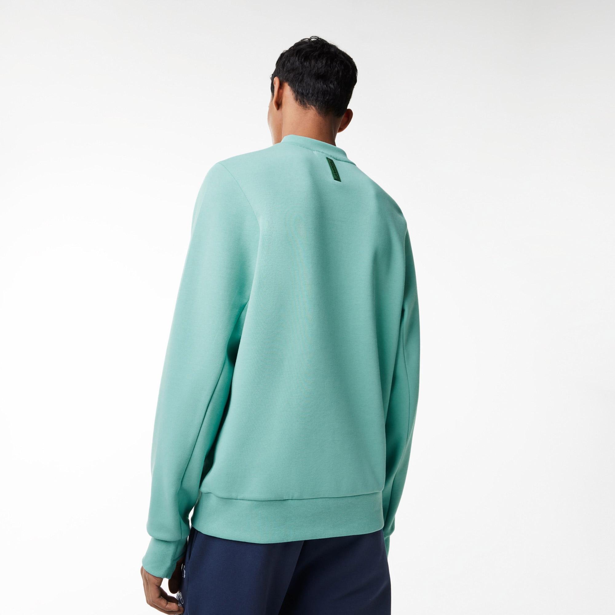 Lacoste Men’s Crew Neck Kangaroo Pocket Cotton Blend Sweatshirt