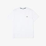 Lacoste unisex tričko z organické bavlny s přiléhavým oválným výstřihem