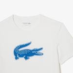 Lacoste męski T-shirt z oddychającego dżerseju SPORT z nadrukiem z logo krokodyla 3D