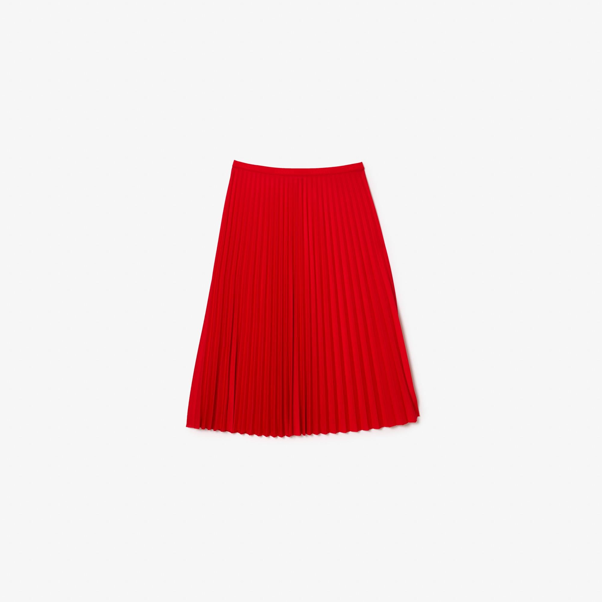 Lacoste dámská splývavá skládaná sukně s poloelastickým pasem