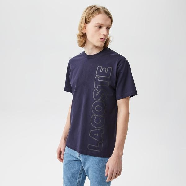 Lacoste Men's Relaxed Fit Crew-Neck Printed T-Shirt