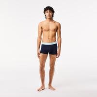 Lacoste Pack Of 3 Navy Casual Trunks With Contrasting WaistbandG8V