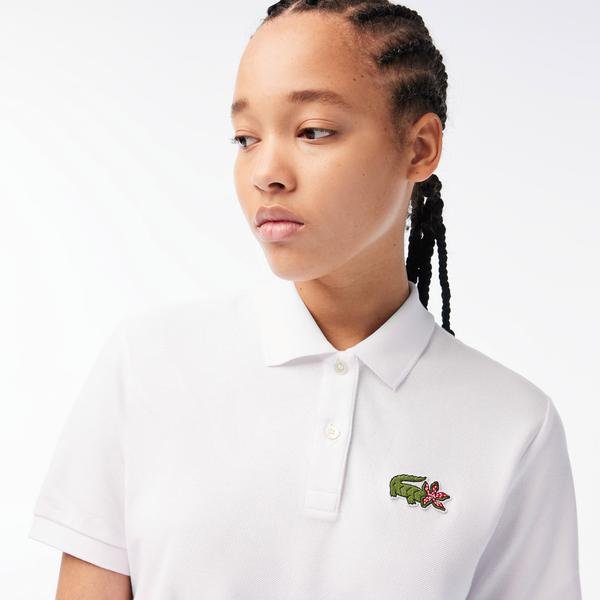 Lacoste Women’s  x Netflix Crocodile Show Print Polo Shirt