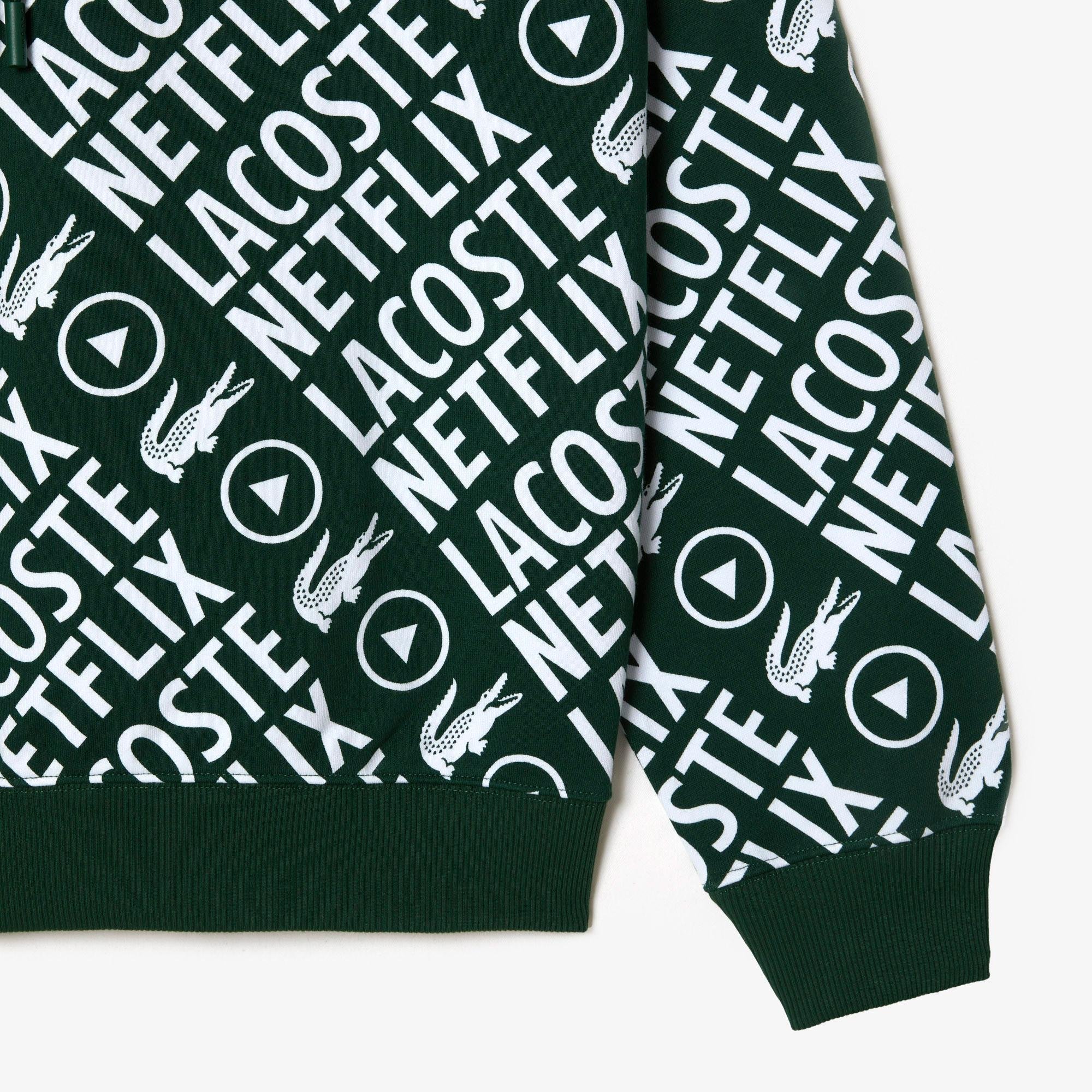 Lacoste męska bluza z bawełny organicznej x Netflix Loose Fit