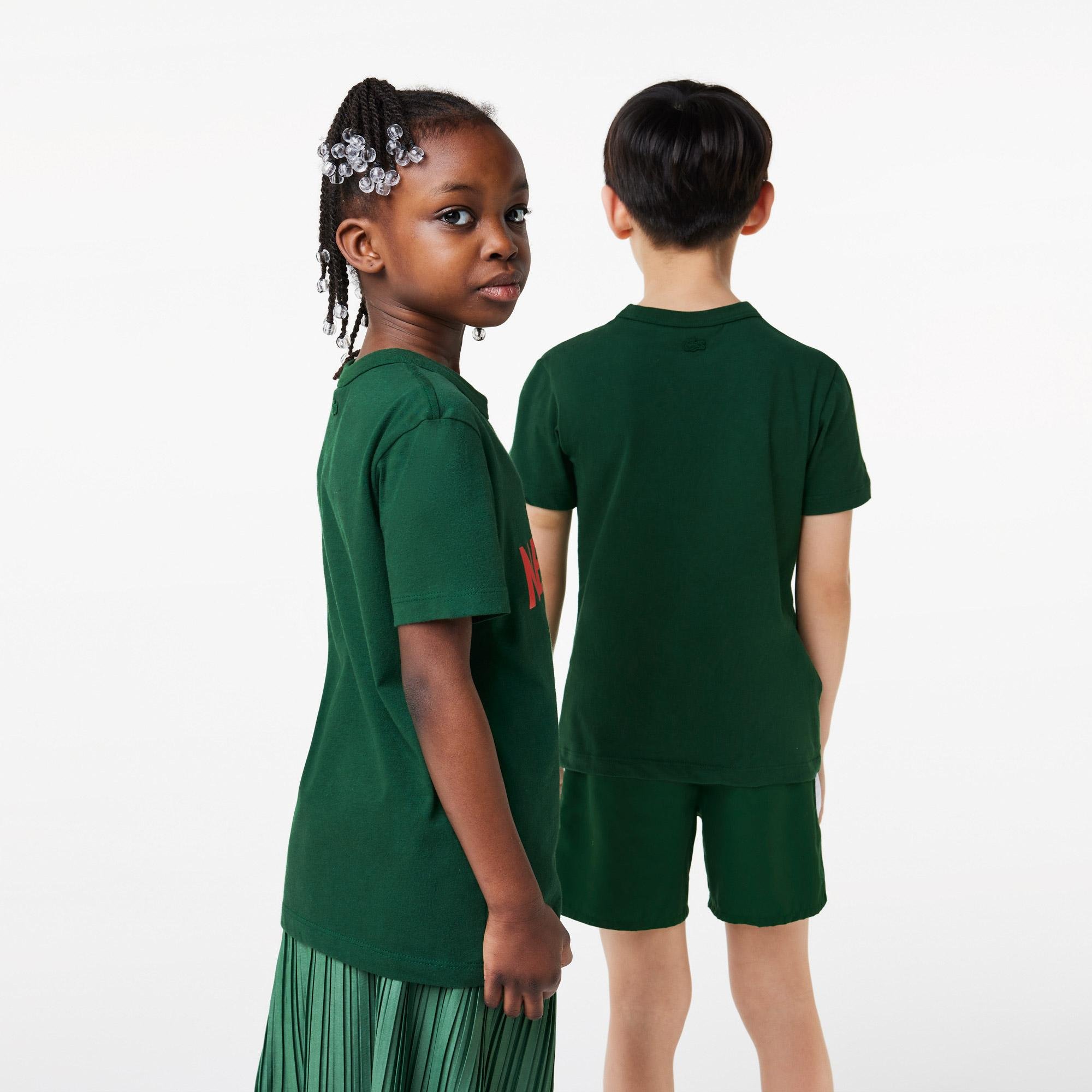 Tričko Lacoste Kids' x Netflix z organickej bavlny s potlačou