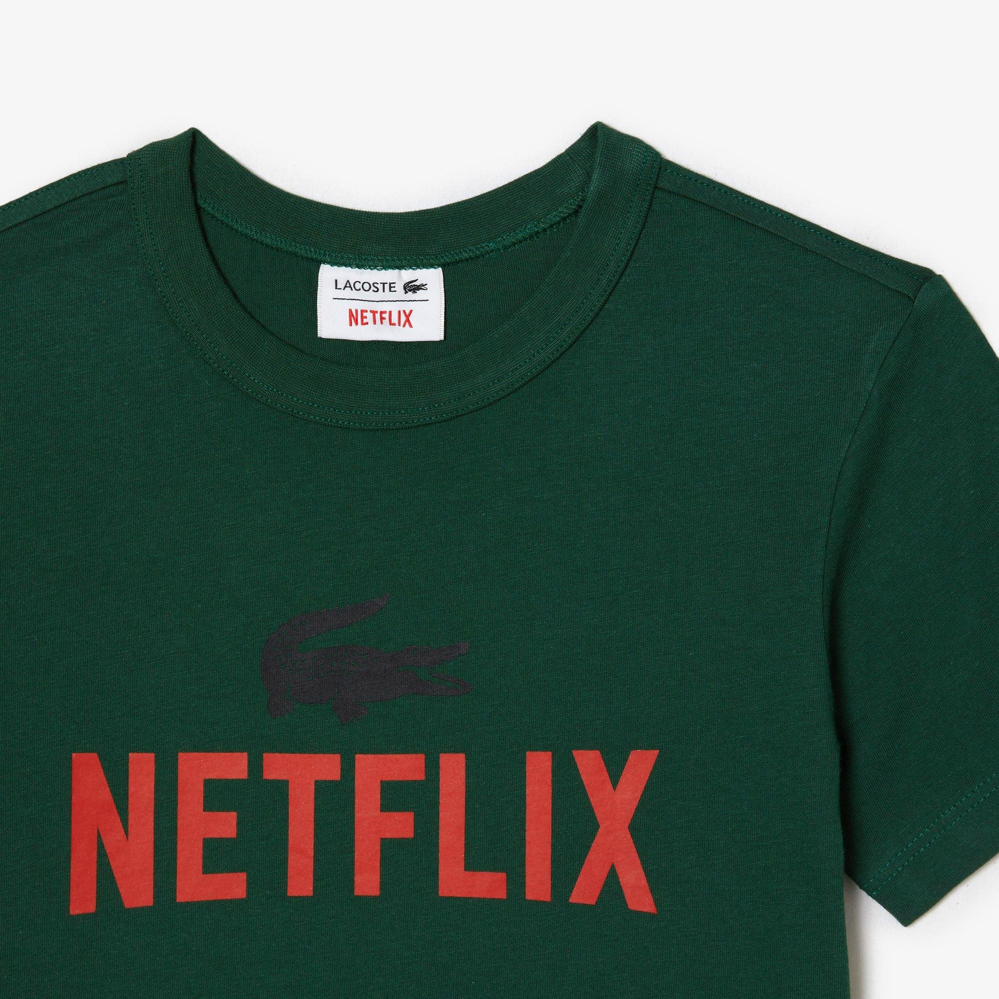 Lacoste gyermek x Netflix organikus pamut lenyomatos póló