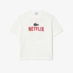 Lacoste T-shirt unisex z bawełny organicznej x Netflix Loose Fit