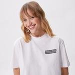 Lacoste damski T-shirt z dżerseju bawełnianego Oversize