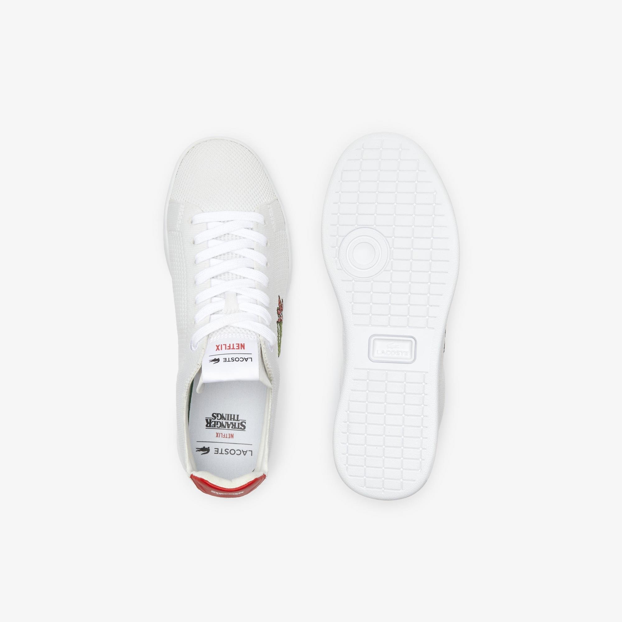 Lacoste x Netflix Kadın Carnaby Piquée Beyaz Sneaker. 5