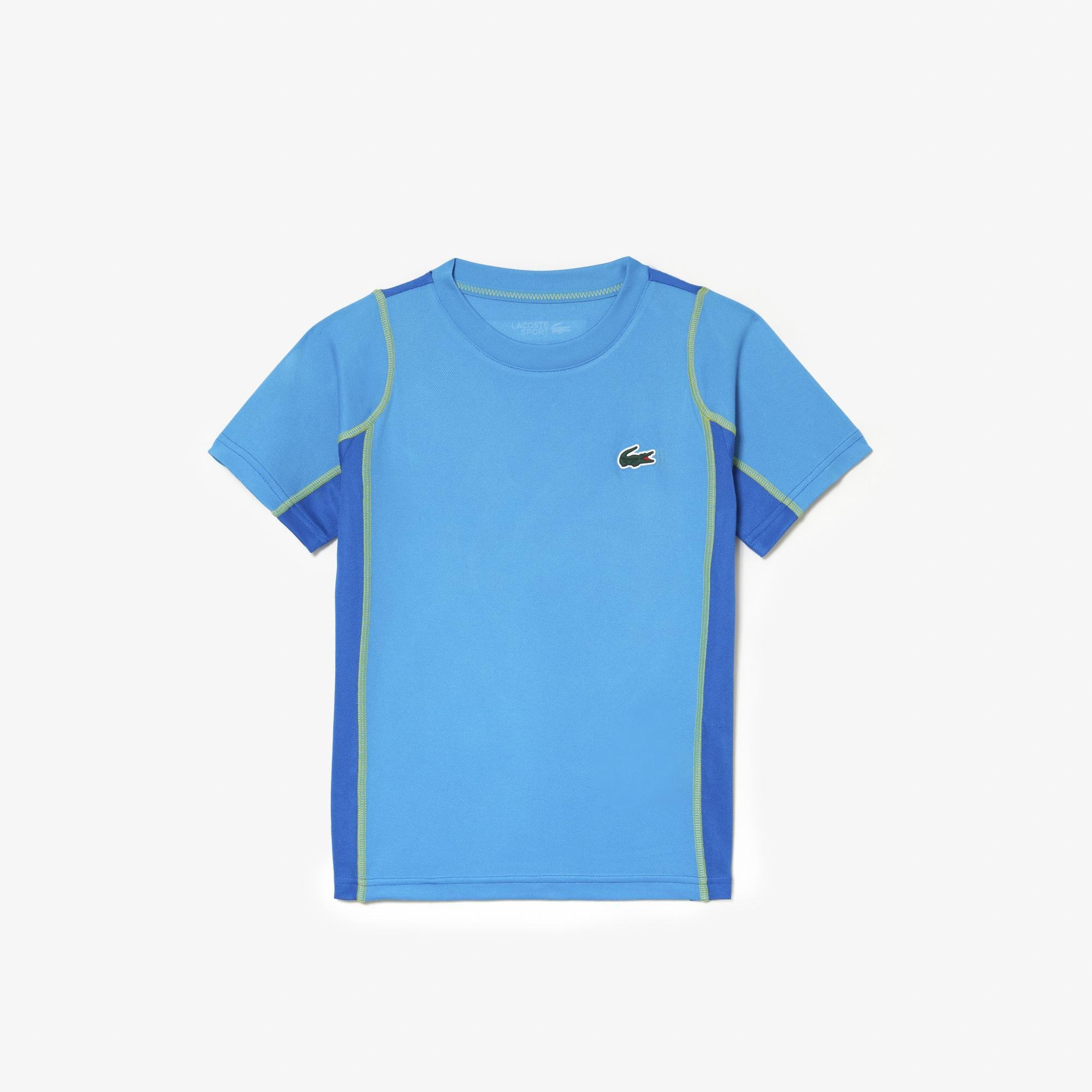 Lacoste Erkek Çocuk Renk Bloklu Mavi T-Shirt. 4