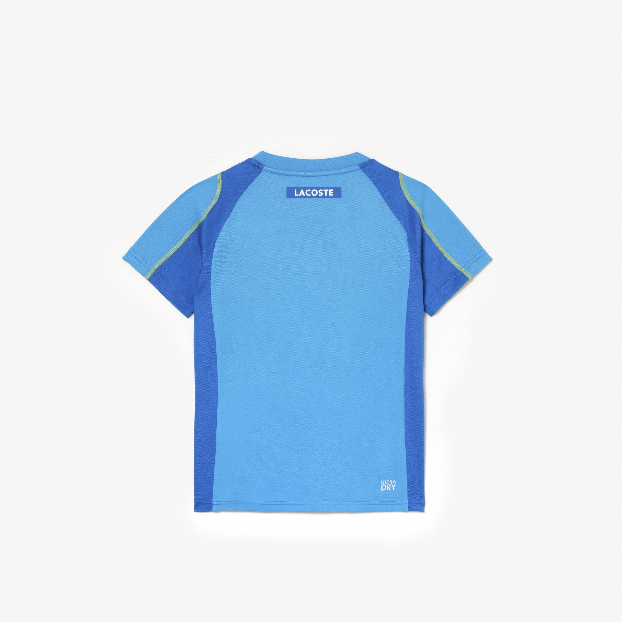Lacoste Erkek Çocuk Renk Bloklu Mavi T-Shirt. 5