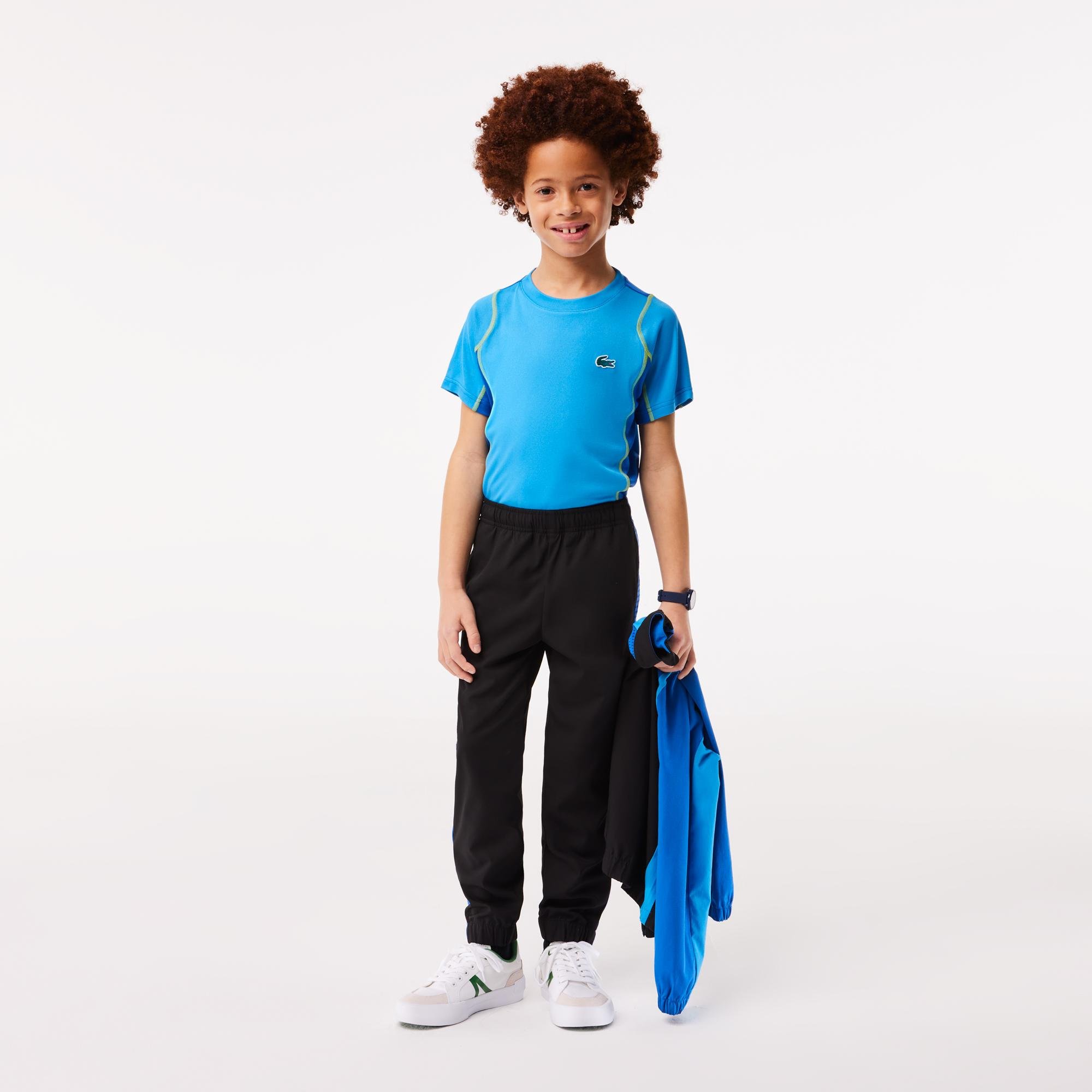 Lacoste Erkek Çocuk Renk Bloklu Mavi T-Shirt. 6