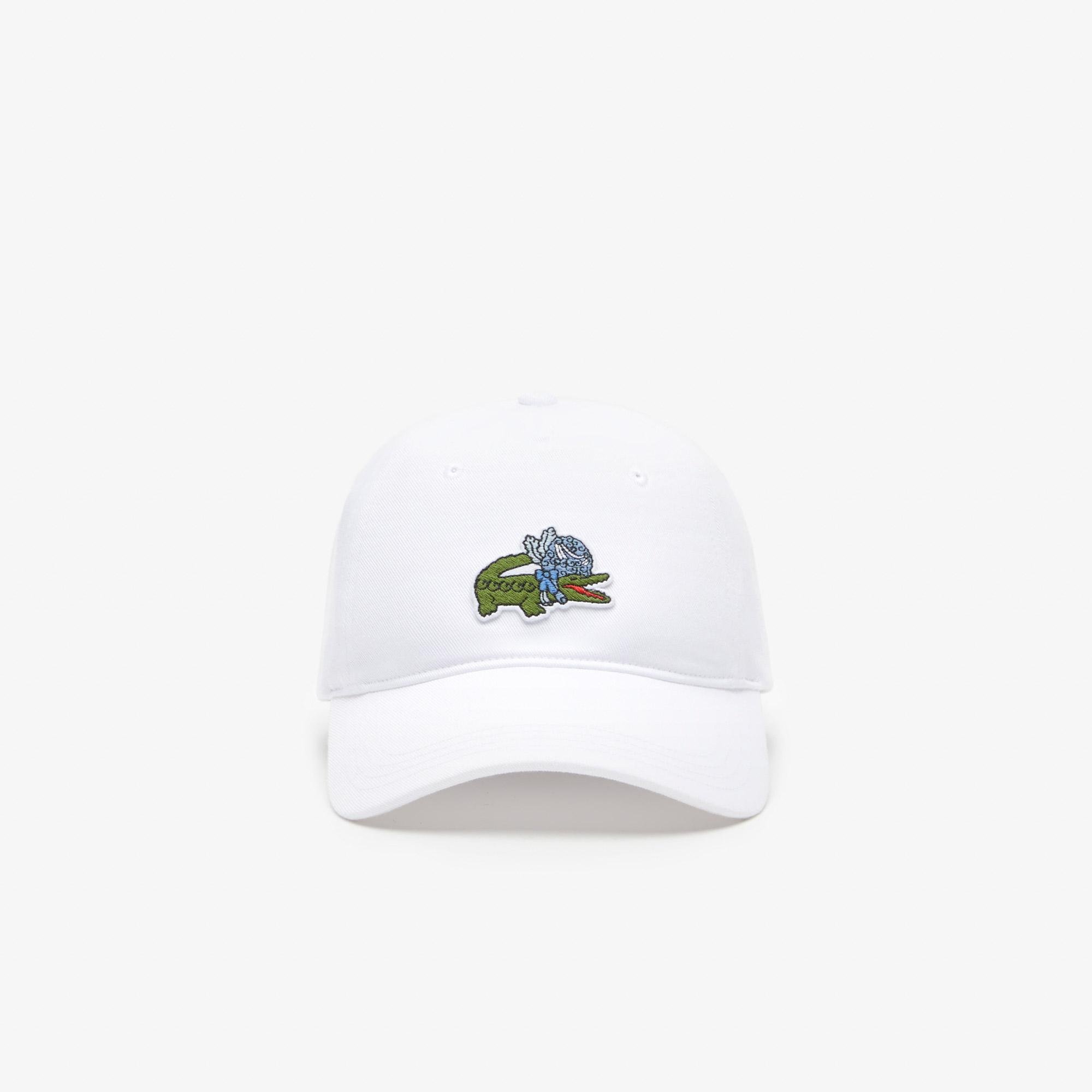 Lacoste x Netflix Unisex Beyaz Şapka. 4