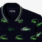 Lacoste męska koszulka polo do golfa z nadrukiem krokodyla