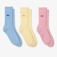 Lacoste Unisex 3-balenie ponožiek z organickej bavlnyVQI