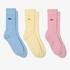 Lacoste Unisex 3-balenie ponožiek z organickej bavlnyRenkli