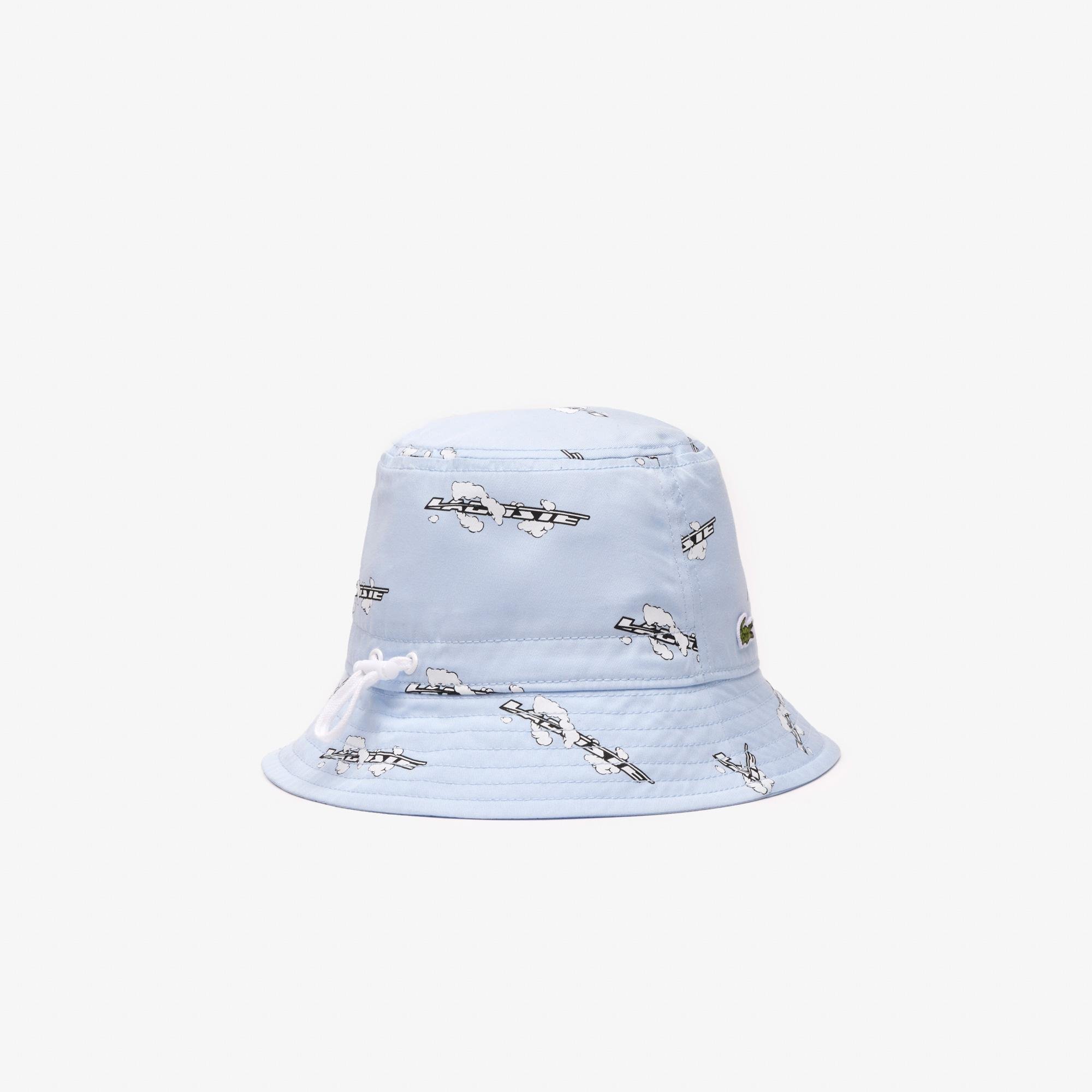 Lacoste Kids’ Contrast Print Organic Cotton Gabardine Bucket Hat