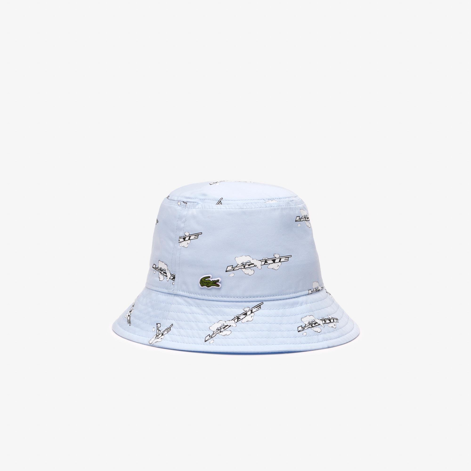 Lacoste Kids’ Contrast Print Organic Cotton Gabardine Bucket Hat