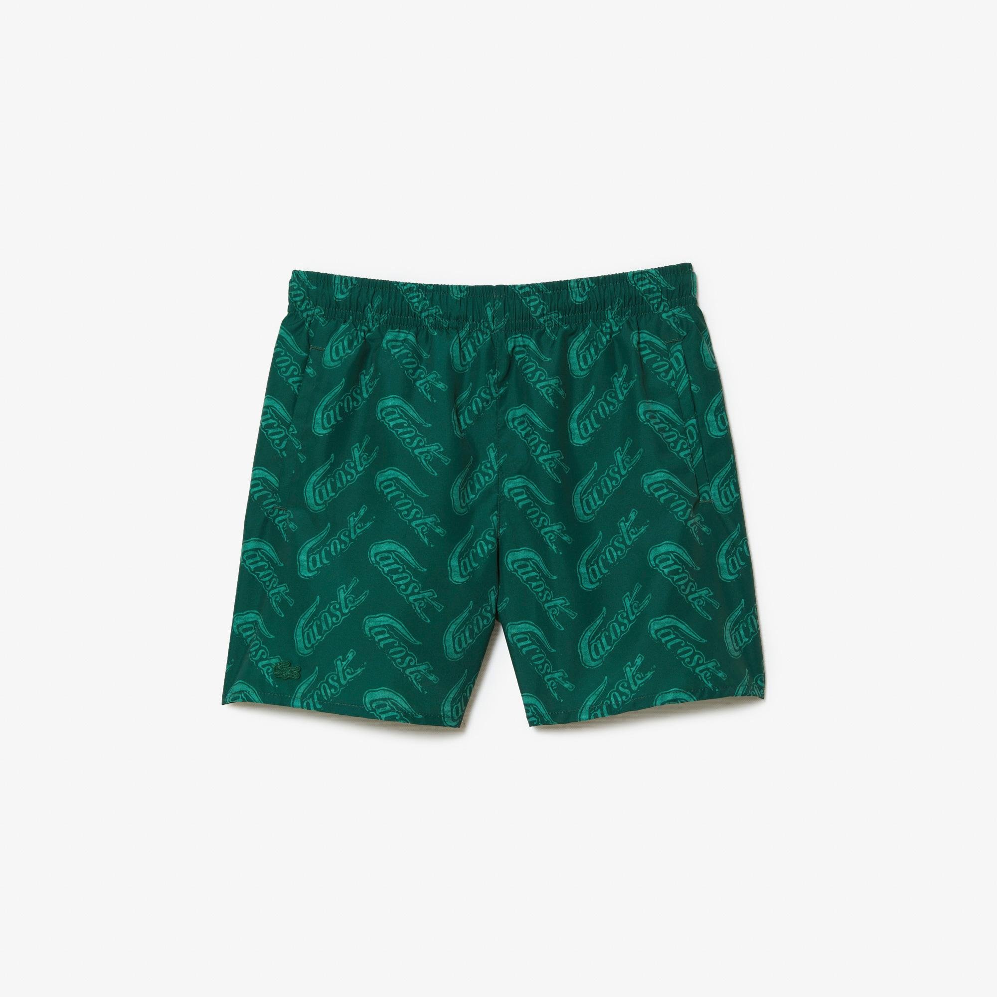 Lacoste Men’s  Croc Print Swimsuit