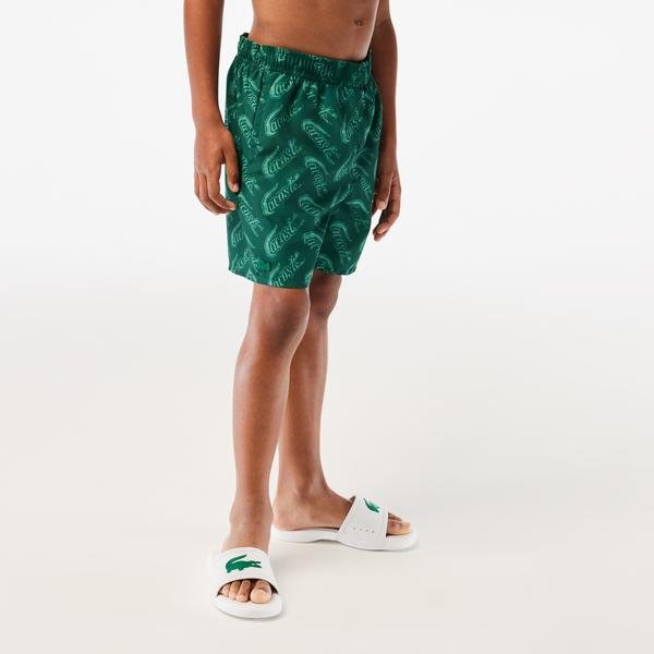 Lacoste Men’s  Croc Print Swimsuit
