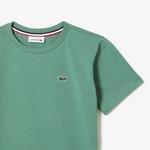 Lacoste dětské tričko z bavlněného žerzeje s přiléhavým kulatým výstřihem