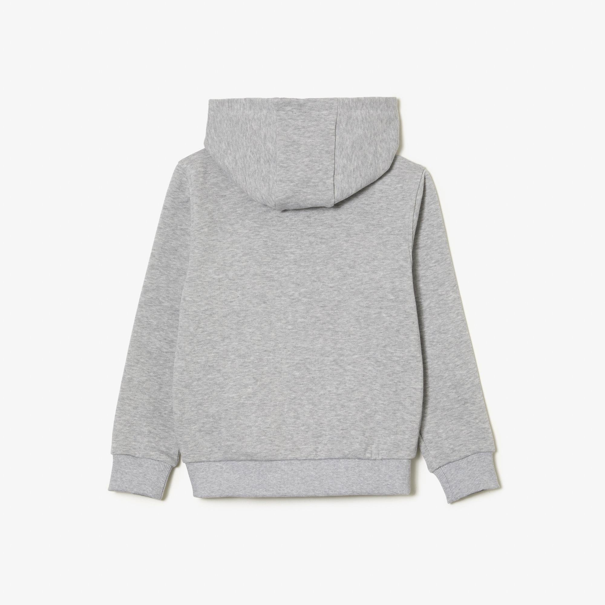 Lacoste Kid's  Kangaroo Pocket Hooded Zippered Sweatshirt