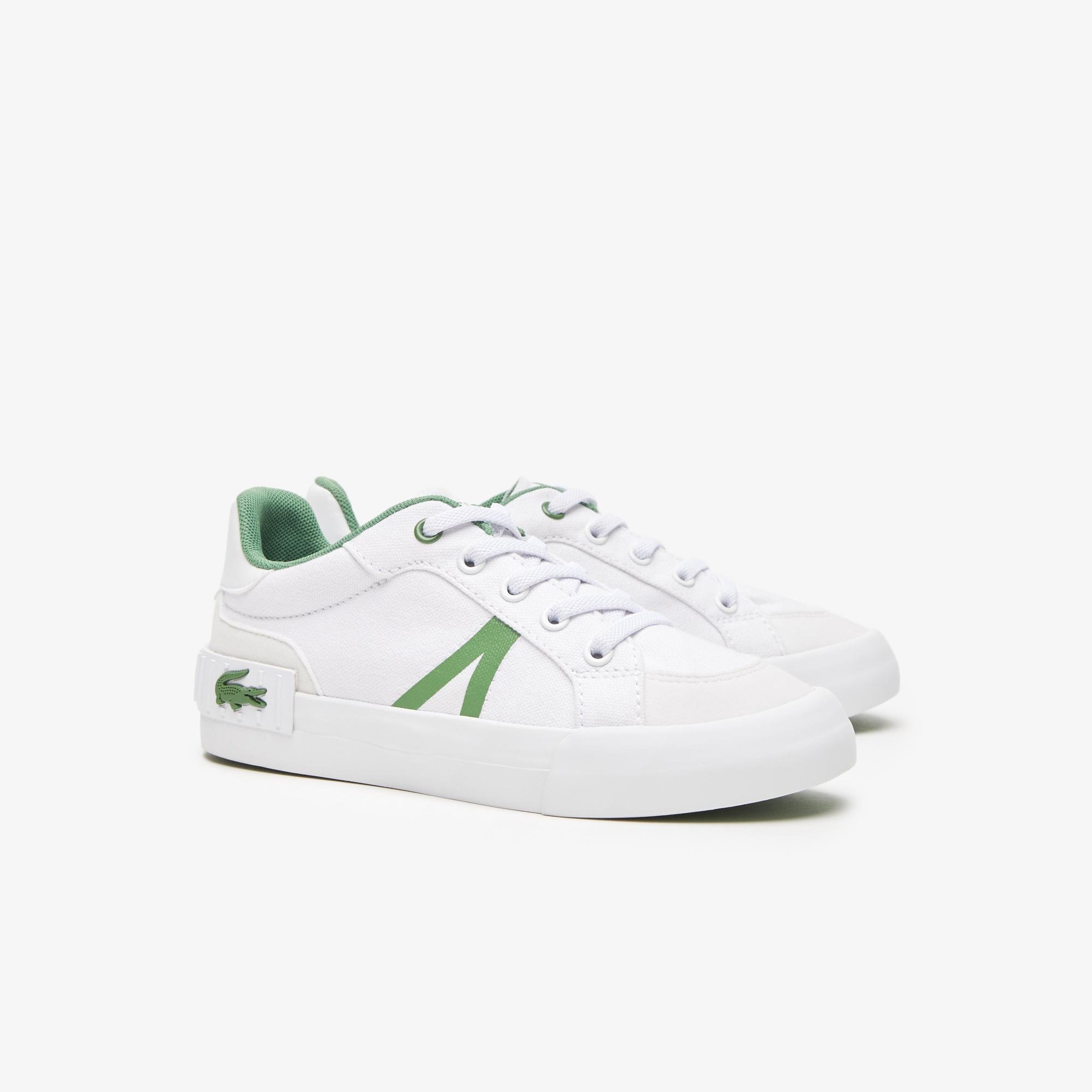 Lacoste L004 Çocuk Beyaz Sneaker. 2