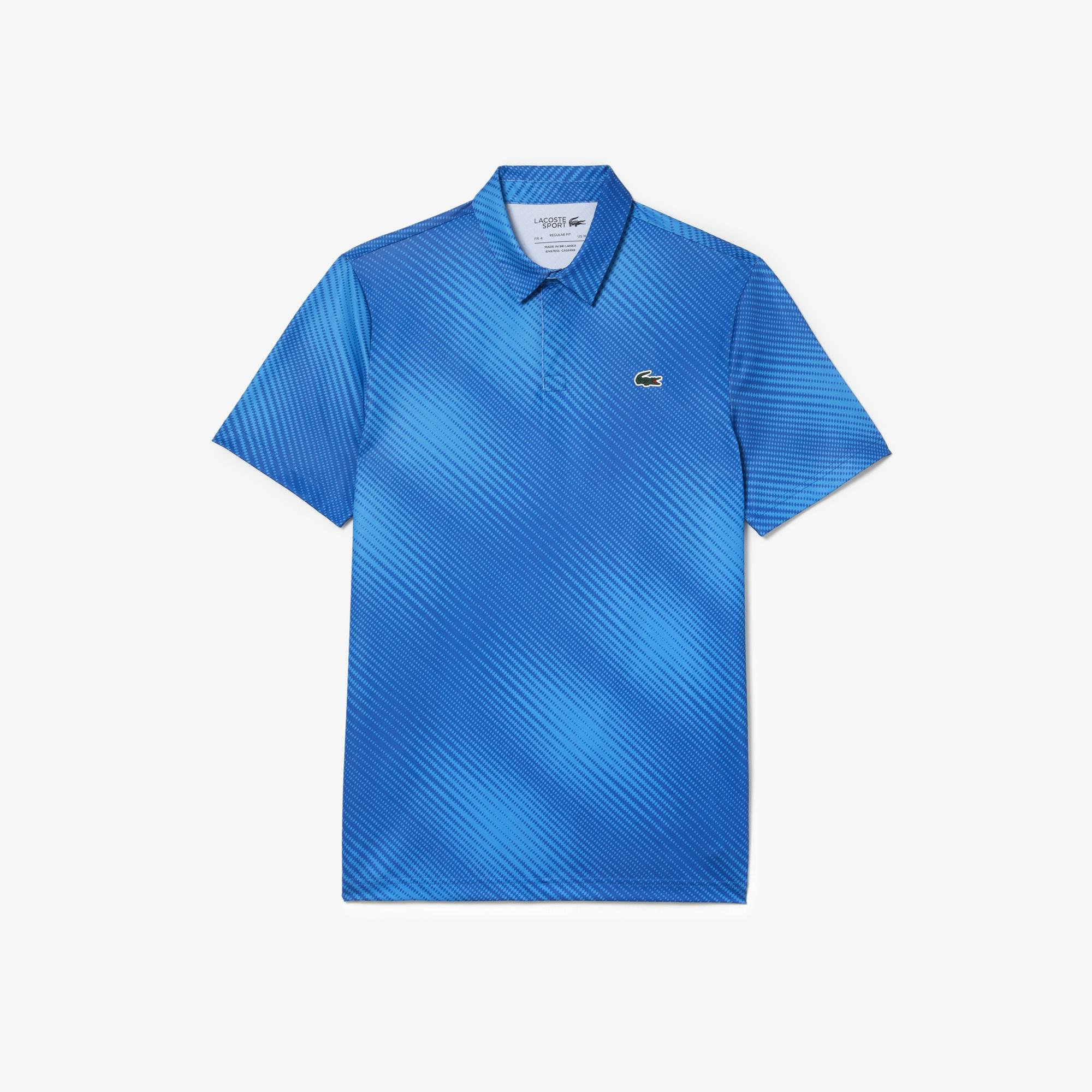 Lacoste Golf Erkek Regular Fit Baskılı Mavi Polo DH5175-ZMI | Lacoste