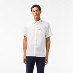 Lacoste pánská lněná košile s krátkým rukávem