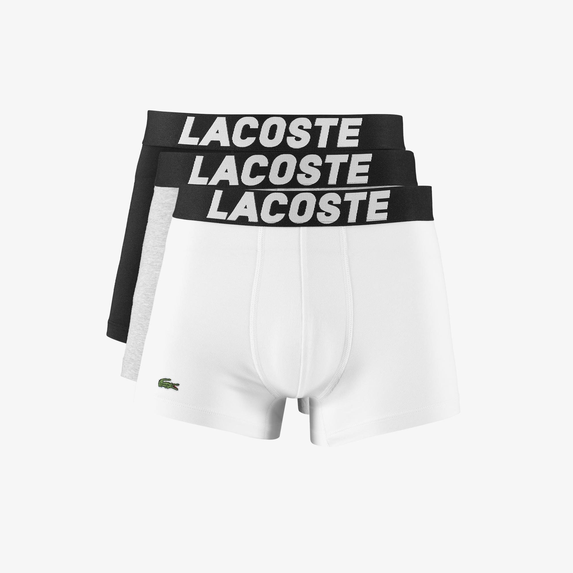 Lacoste Men's Branded Jersey Trunk Three-Pack 5H2083 | lacoste.pl ...