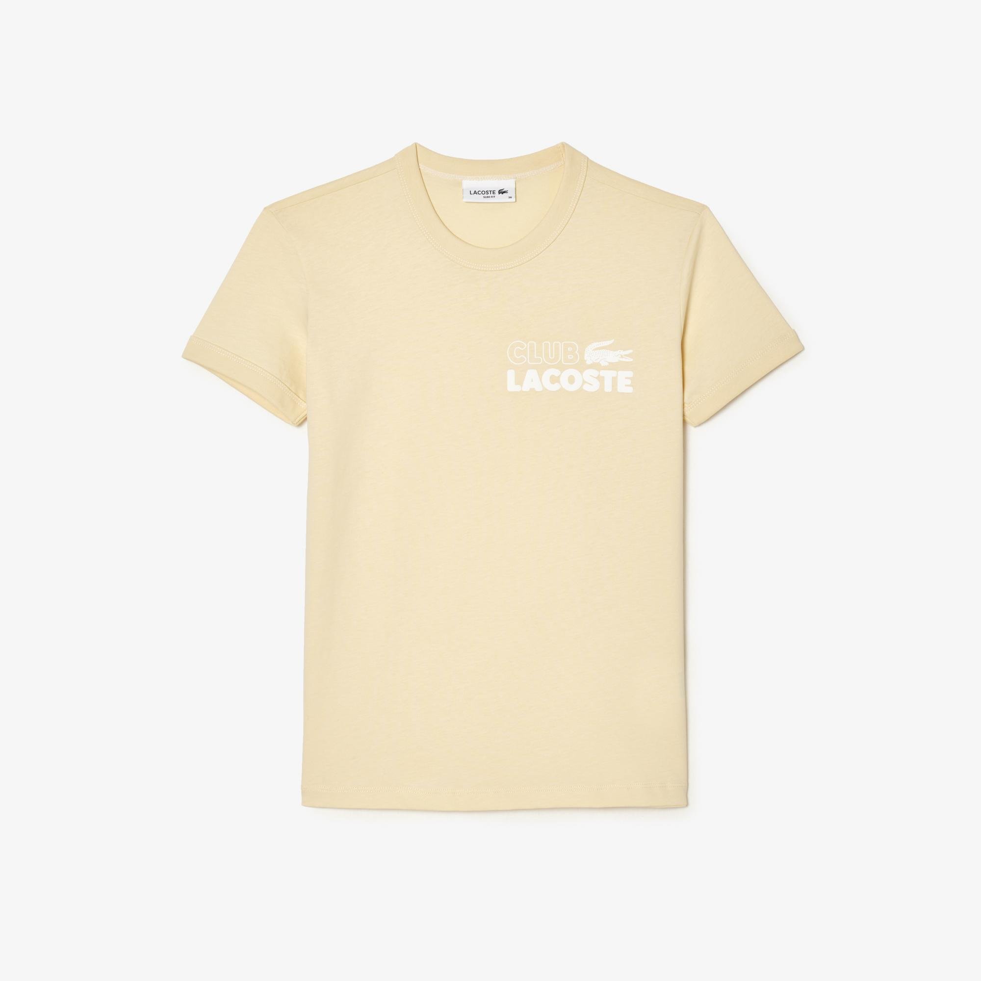 Lacoste damski T-shirt z dżerseju z bawełny organicznej Slim Fit