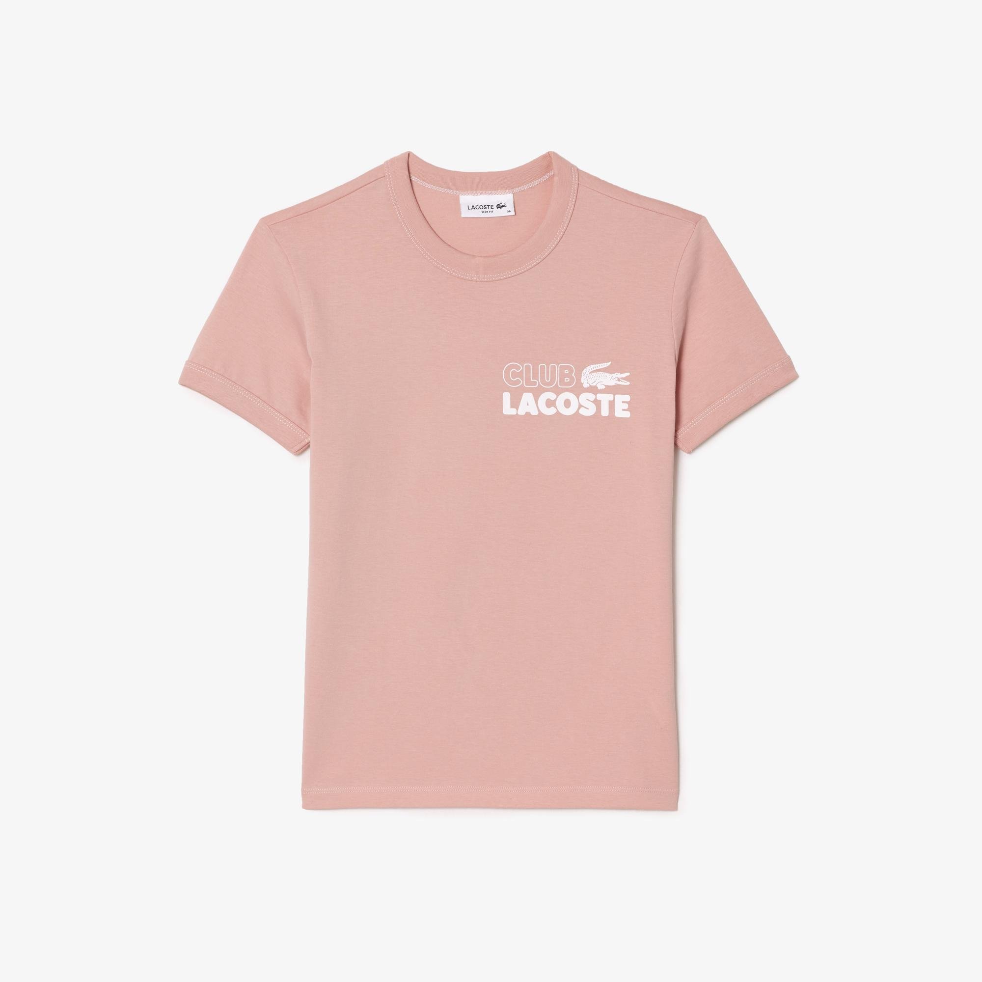 Lacoste dámské žerzejové tričko úzkého střihu z organické bavlny