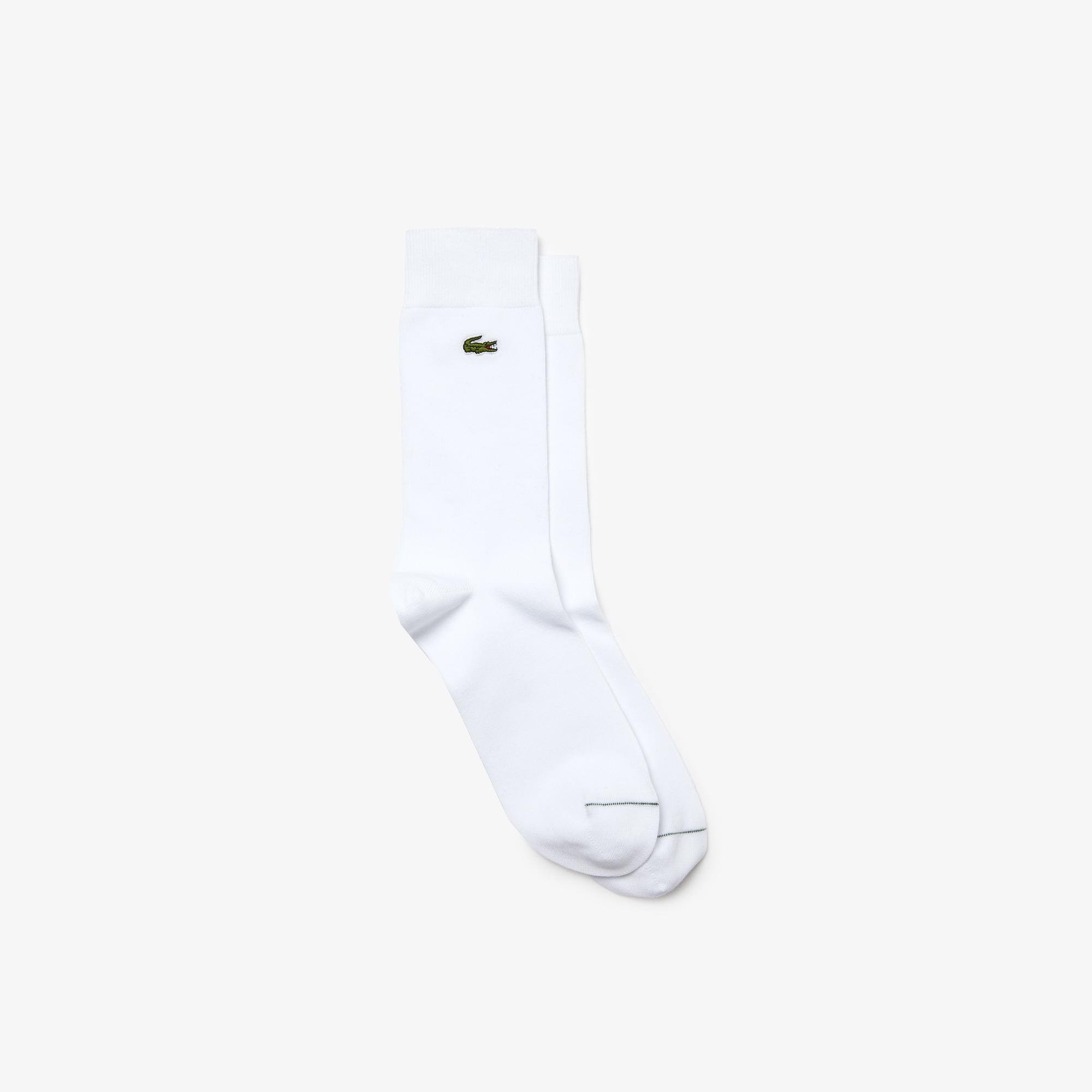 White Lacoste Unisex socks